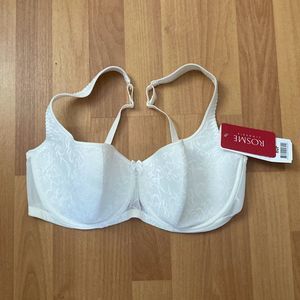 Sexy Plus Size White Bra ROSME Lace Lingerie with Box Size 80F 36DD D/F NWT